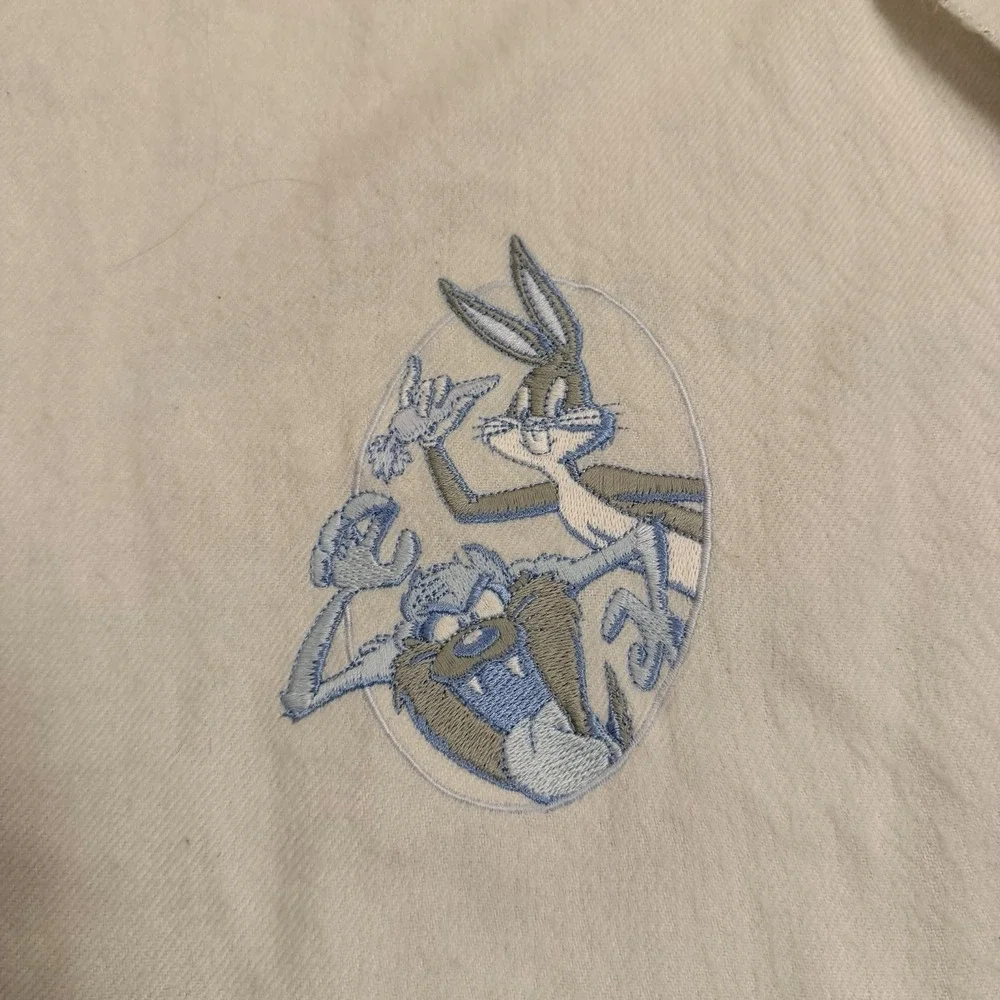 Warner Bros Acme Clothing Looney Tunes Scarf Bugs Bunny Taz OS‎ Cream White